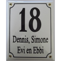 Naambord 16x20 cm verticaal